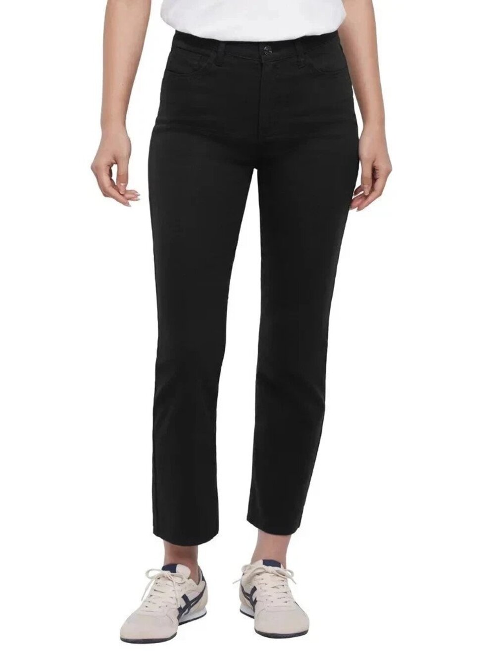 Express Women's Size 12 Black High Rise Straight Ankle Denim Jeans NWT